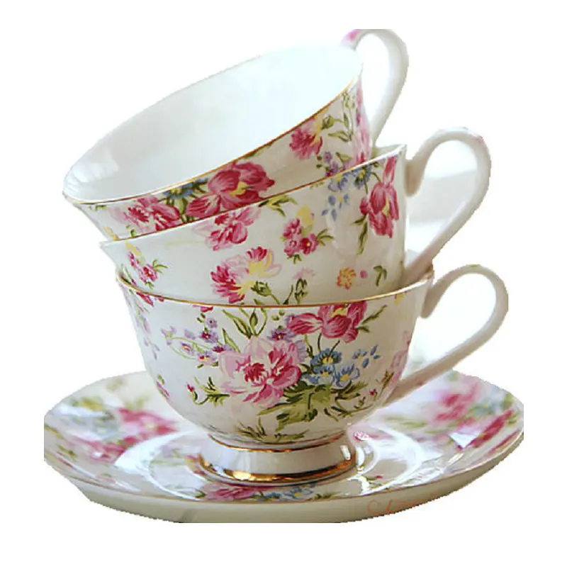 Кофейные чашки стандартный кофейный набор фарфоровый чайный полный цветочный