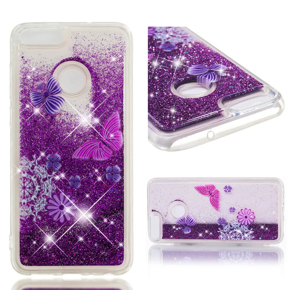 Quicksand Case For Huawei P Smart 2018 2019 Dynamic Liquid Glitter Stars Phone Cover Coque Shell for Psmart FIG LX1 LX2 LA1 |