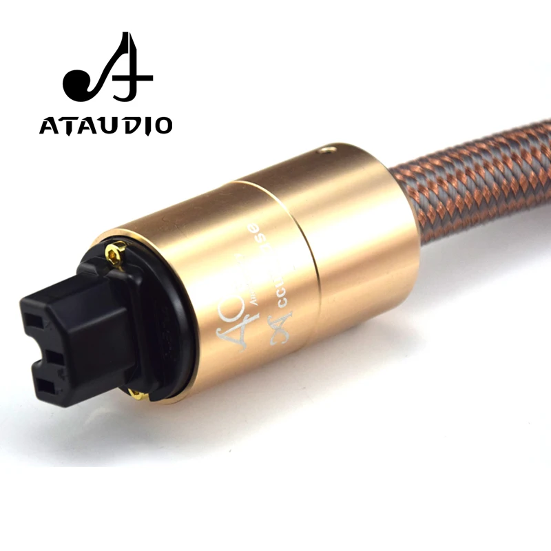 Кабель питания ATAUDIO Hifi OFC с позолоченным штекером США шнур переменного тока для DVD