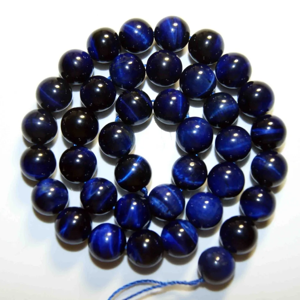 

Free Shipping New In Natural stone beads Blue Tiger's Eye Round Branelli Loose 15 "Strand 6 8 10 12 MM DIY Choose Your Size