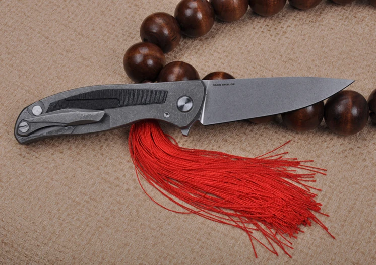 Высокое качество открытый D2 лезвия карманный Кемпинг Охотничьи ножи TC4 Ручка