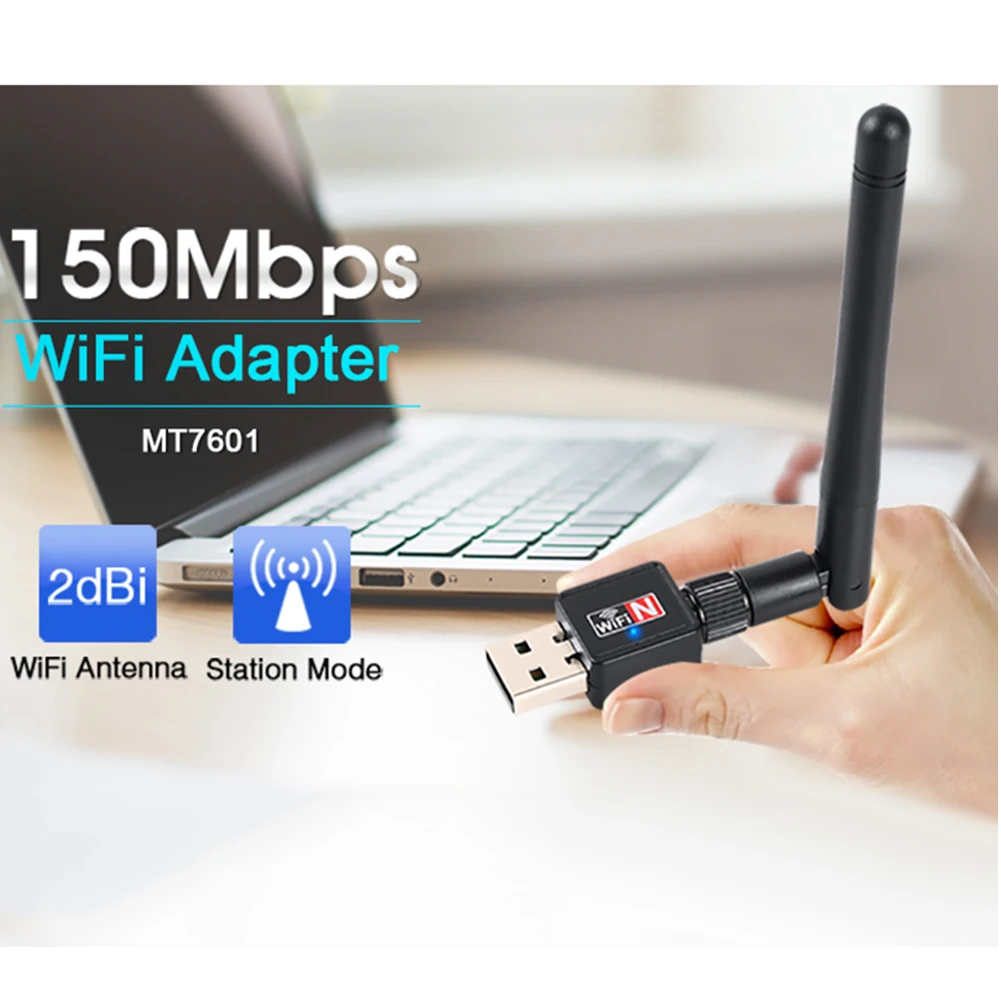 USB гаджеты мини USB Wi-Fi 150 Мбит/с 2dB приемник ключа 802.11b/n/g беспроводная сетевая карта с CD Горячая