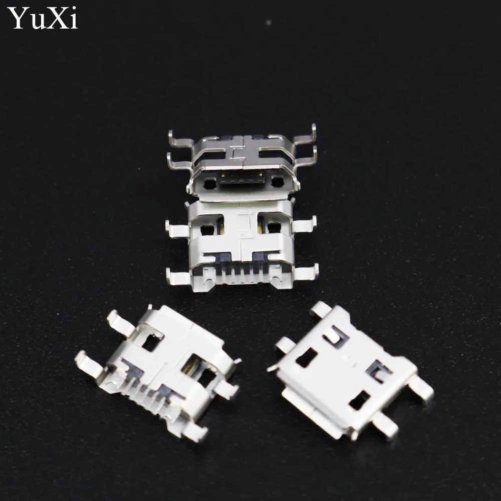 YuX 2 шт./лот 7-контактный разъем Micro USB для зарядки телефона тип B гнездовой печатная