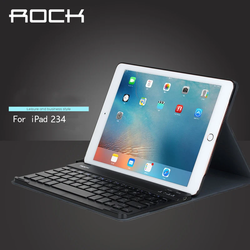 Для Apple iPad 2 3 4 ROCK 9 7-дюймовый чехол с клавиатурой Bluetooth | Компьютеры и офис