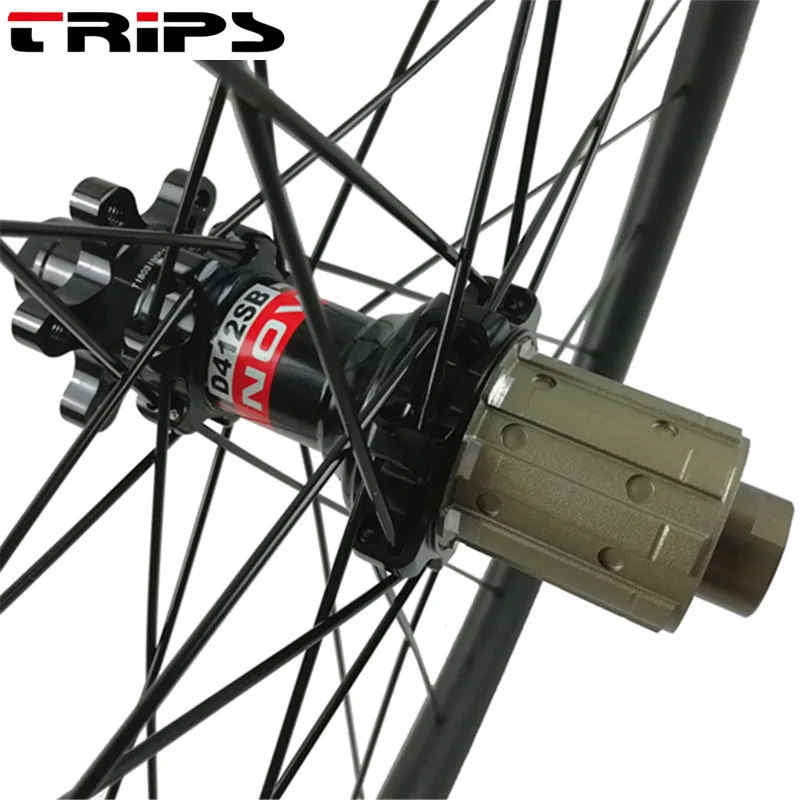 TRIPS 29er MTB колеса AM 40 мм Асимметричный горный велосипед углеродная колесная 29 дюймов Novatec D411 D412 ступицы DH 29 Углеродные велосипедные колеса