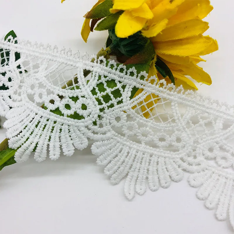 6 см в ширину DIY Водорастворимая кружевная ткань молочный шелк полые вышивки