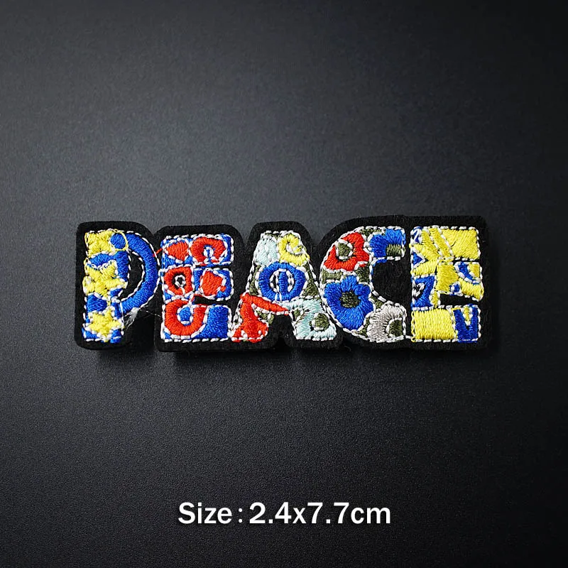 ROCK BOOM BAM POW нашивка для одежды, железная вышитая аппликация для шитья, милая эмблема на ткани, аксессуары для одежды DIY - Цвет: 14