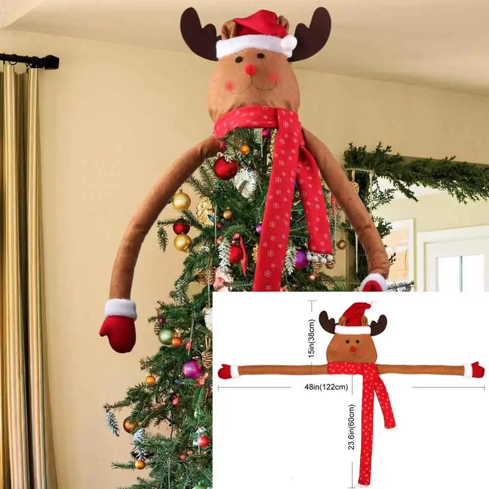 1pc elk style Теплая Деревянная Рождественская елка, подвесное украшение, Топпер с обратным отсчетом, календарь, подарочные пакеты, украшение для рождественской вечеринки, год - Цвет: 1pc elk style