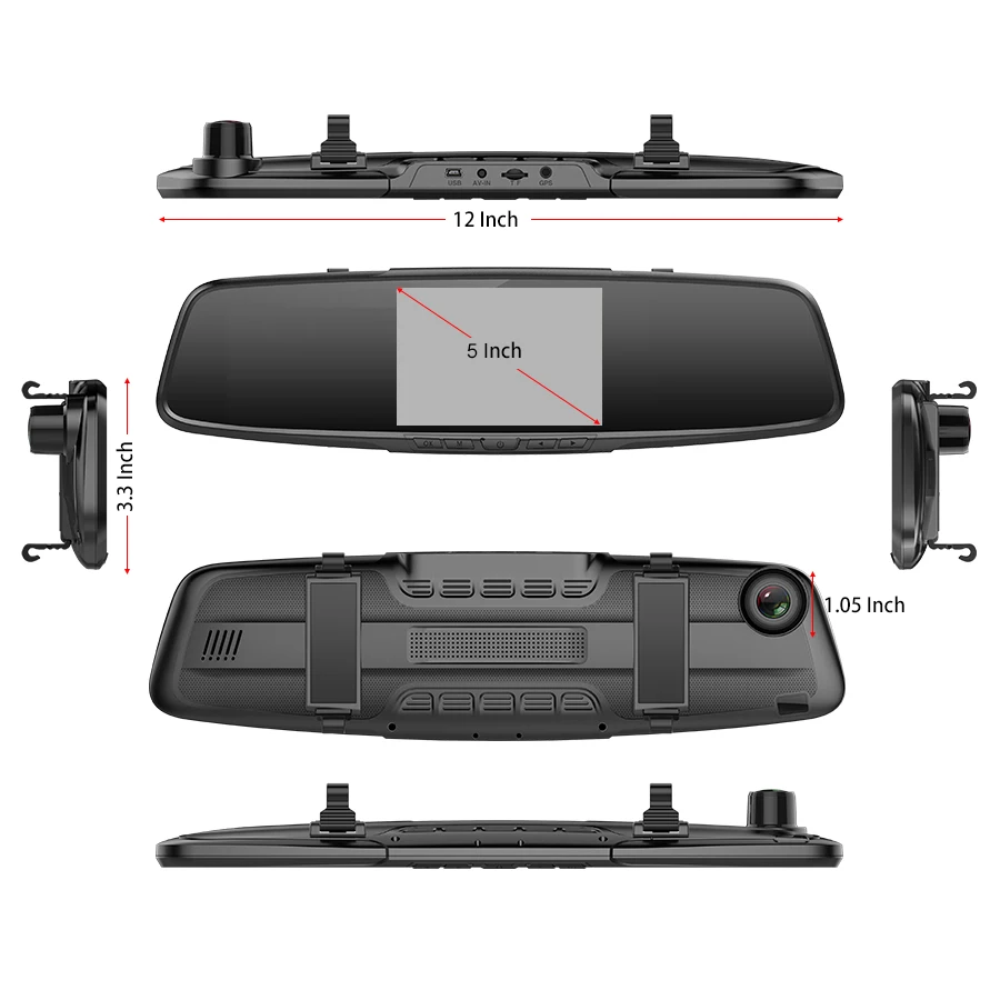 Командир Зеркало Радар Детектор Anti CAR с GPS 3 в 1 DVR Полное HD 1080P Записывающая Камера Обзор заднего вида для России.