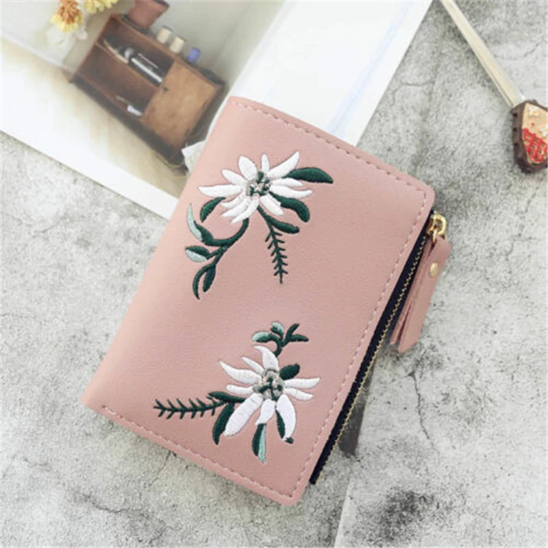 Женский кошелек из искусственной кожи Sac Femme мини клатч с красивым цветочным