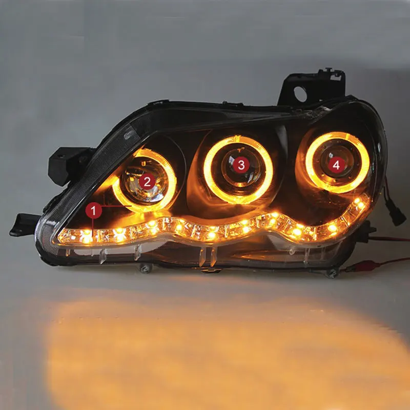 Светодиодный фонарь Angel Eyes для Toyota reez Mark X с 2005 по 2009 год черный цвет JC|eyes angel|led angel