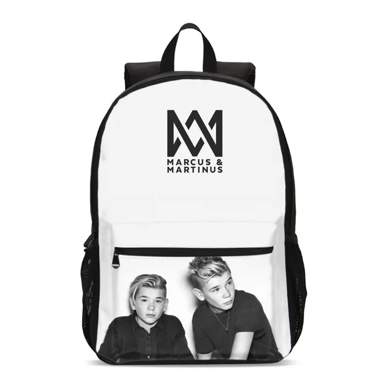 

VEEVANV Brand Backpack For Men Women Fashion Hip Hop Style Marcus and Martinus 3D Printed Shoulder Bag Teenage Children Bookbag