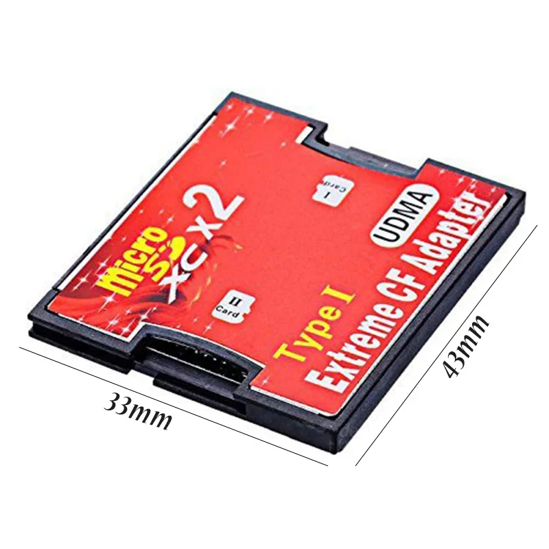 Красный двойной слот Micro SD SDHC SDXC TF для CF адаптер MicroSD экстремальной компактной