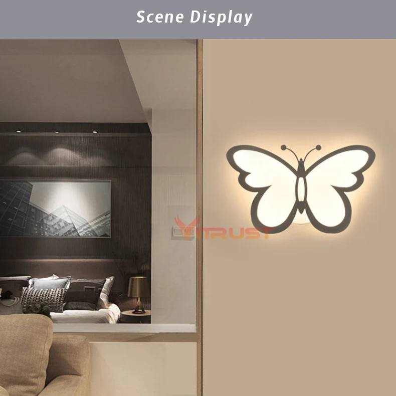 Светодиодный настенный светильник в форме бабочки 85 265 в|bedside led|led wall sconcewall sconce |