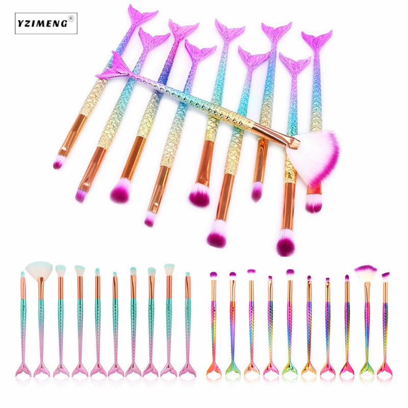 Набор кистей для макияжа русалка 10 шт./компл.|beauty kit|makeup brush setbrush set |