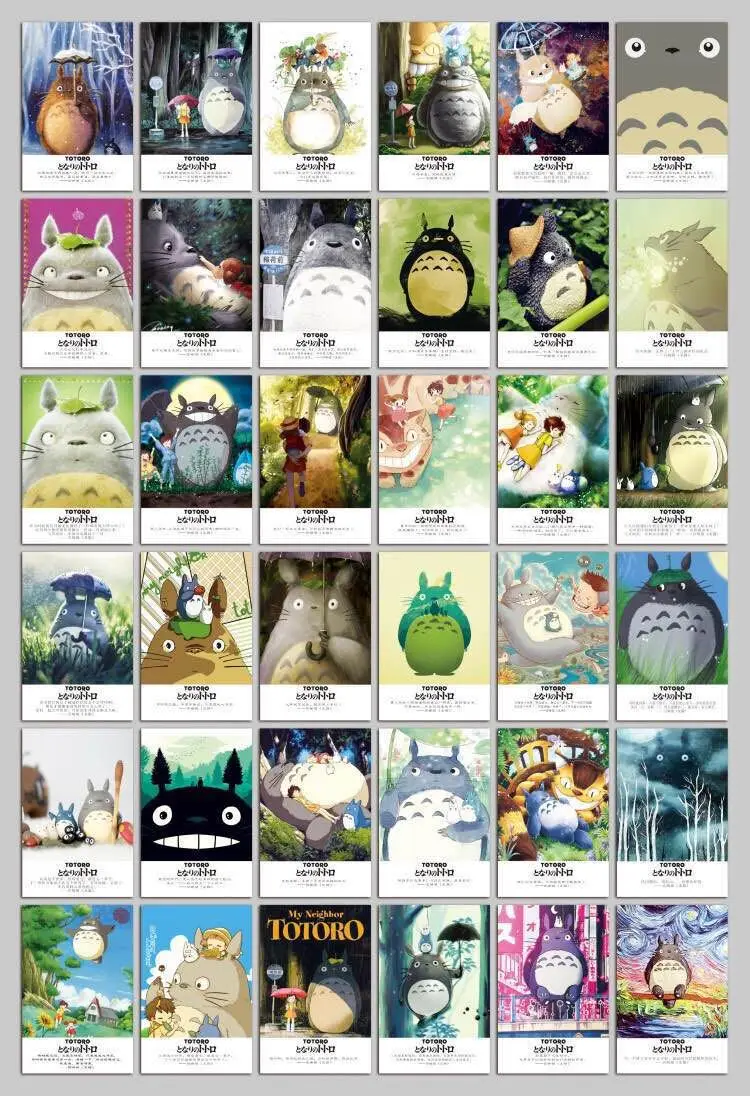 36 листов/Набор Kawaii Totoro открытка/поздравительная открытка/подарки на Рождество и год