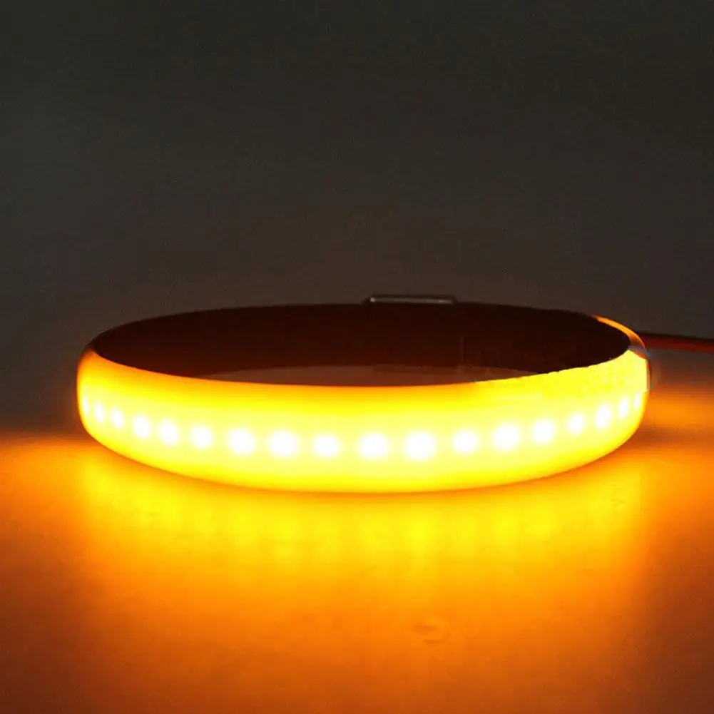 

For Universal Moto Accessories 1pc DC 12V Amber LED Motorcycle Fork Lamp Turn Signal Light Strip 6.1" x 0.43" Mayitr