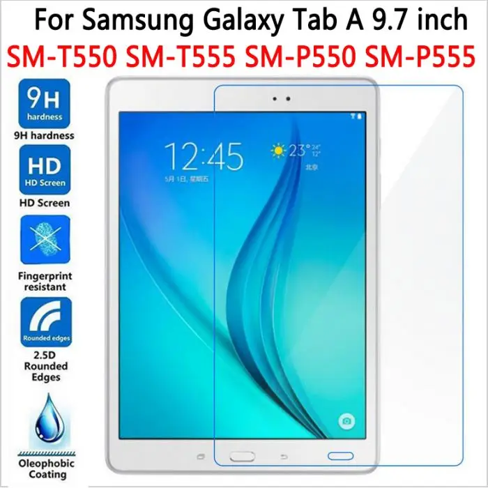 T550 T555 P550 P555 Закаленное Стекло Экран протектор для Samsung Galaxy Tab A 7,0 8,0 9,7 10,1 10,5 T550 T510 580 T585 T280 T350 T380 T385 P580 P200 - Цвет: T550 T555 P550 P555
