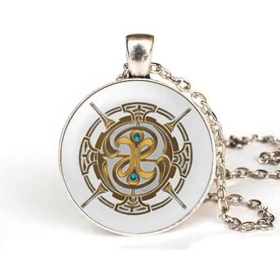 Подвесное ожерелье с подвеской из закаленного стекла для геймеров Игровые