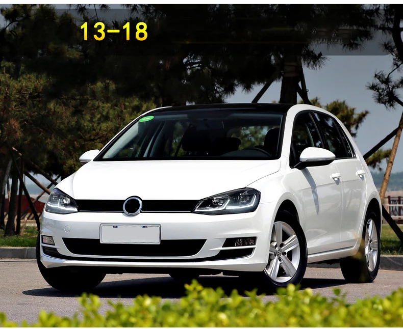 Автомобильный Стайлинг Головной фонарь для VW Golf7 фары для гольфа 7 MK7 MK7.5 2013- Светодиодный фонарь H7 D2H Hid Angel Eye Bi Xenon луч
