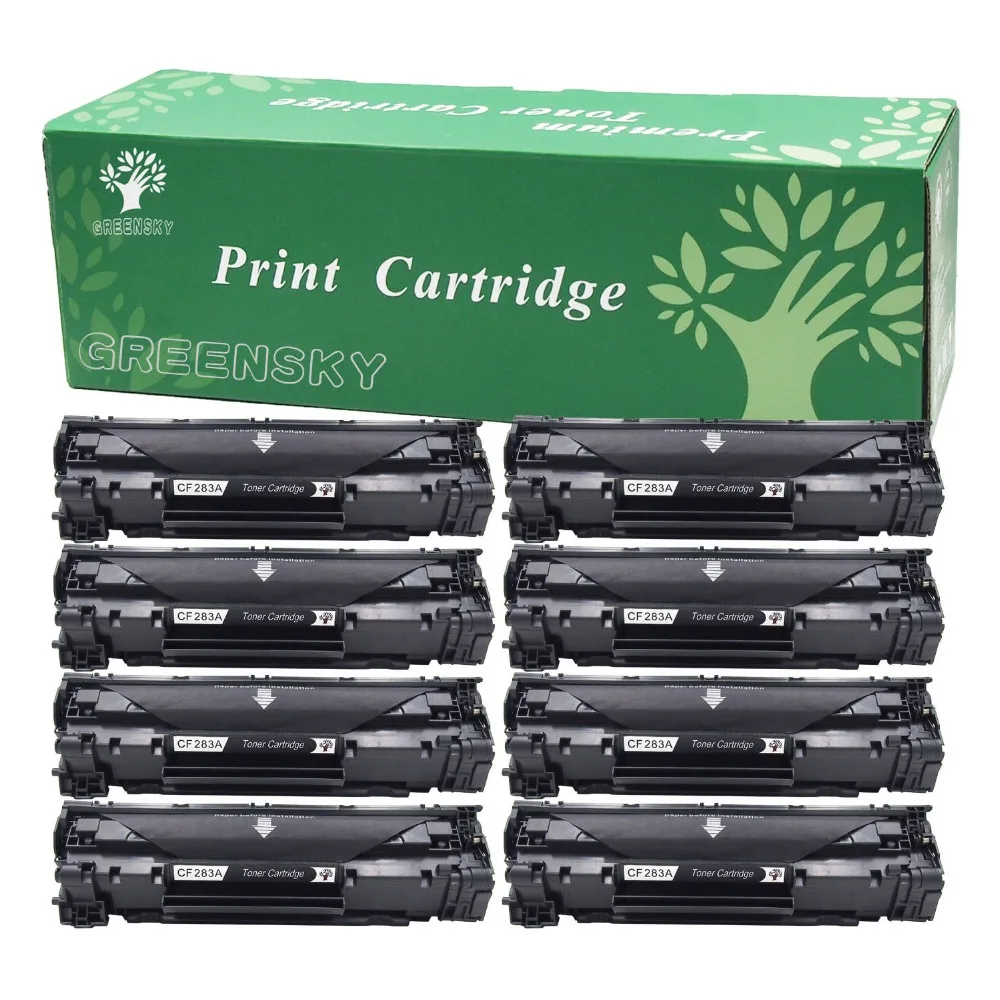 GREENSKY 8PK CF283A 83A совместимый тонер картридж для hp LaserJet Pro MFP M125 M125nw M125rnw M127fn M201n M225dw