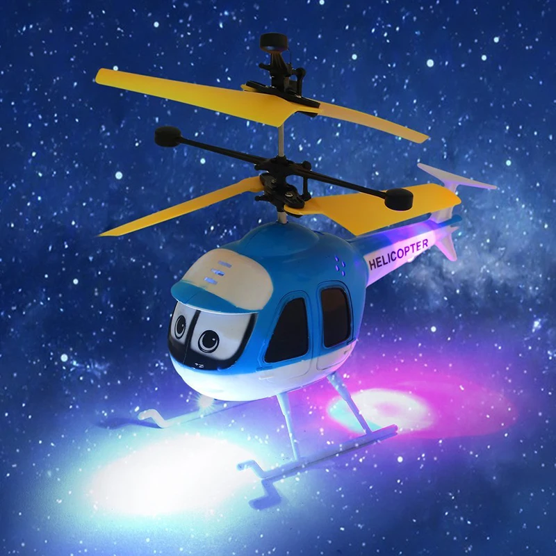 Индукционные летающие игрушки RC вертолет мультфильм дистанционного управления Дрон с мигающий светодиодный светильник для детей самолет плавающие игрушки
