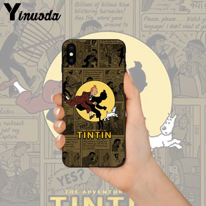 Yinuoda «Приключения Тинтина» Новинка чехол для телефона Fundas чехол для Apple iPhone 8 7 6 6S Plus X XS MAX 5 5S SE XR чехол
