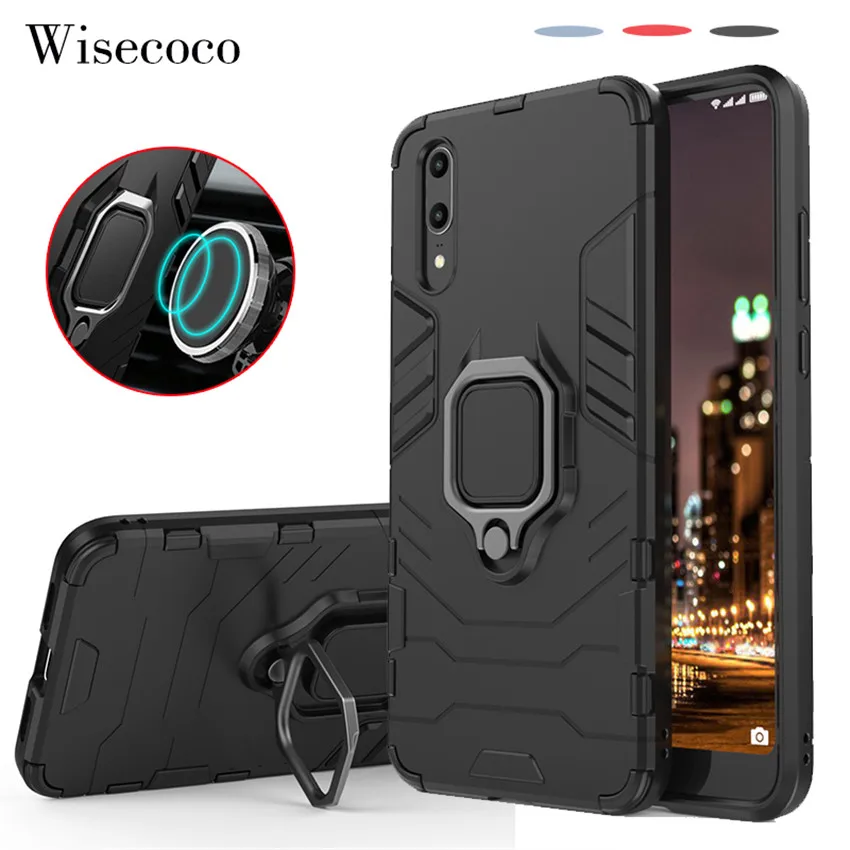 Магнитный защитный чехол для huawei P30 P20 Pro Lite P Smart mate 20 20x Pro Lite подставка для автомобильного держателя в виде кольца твердая задняя крышка Y7 Prime