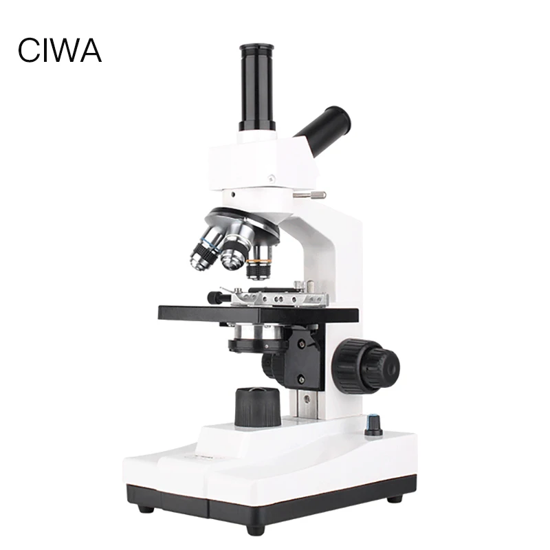 CIWA Профессиональный 1600X биологический микроскоп бинокулярный бинокль HD исследовательский обучающий светодиодный монокулярный HD микроскоп с подсветкой
