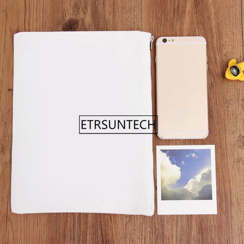 

100 шт., холщовые пеналы на молнии, 28 х20 см