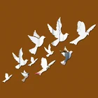 Новые 3D рекламные большие современные дизайнерские украшения для дома серебряные наклейки акриловые зеркальные наклейки на стену стикер домашний декор