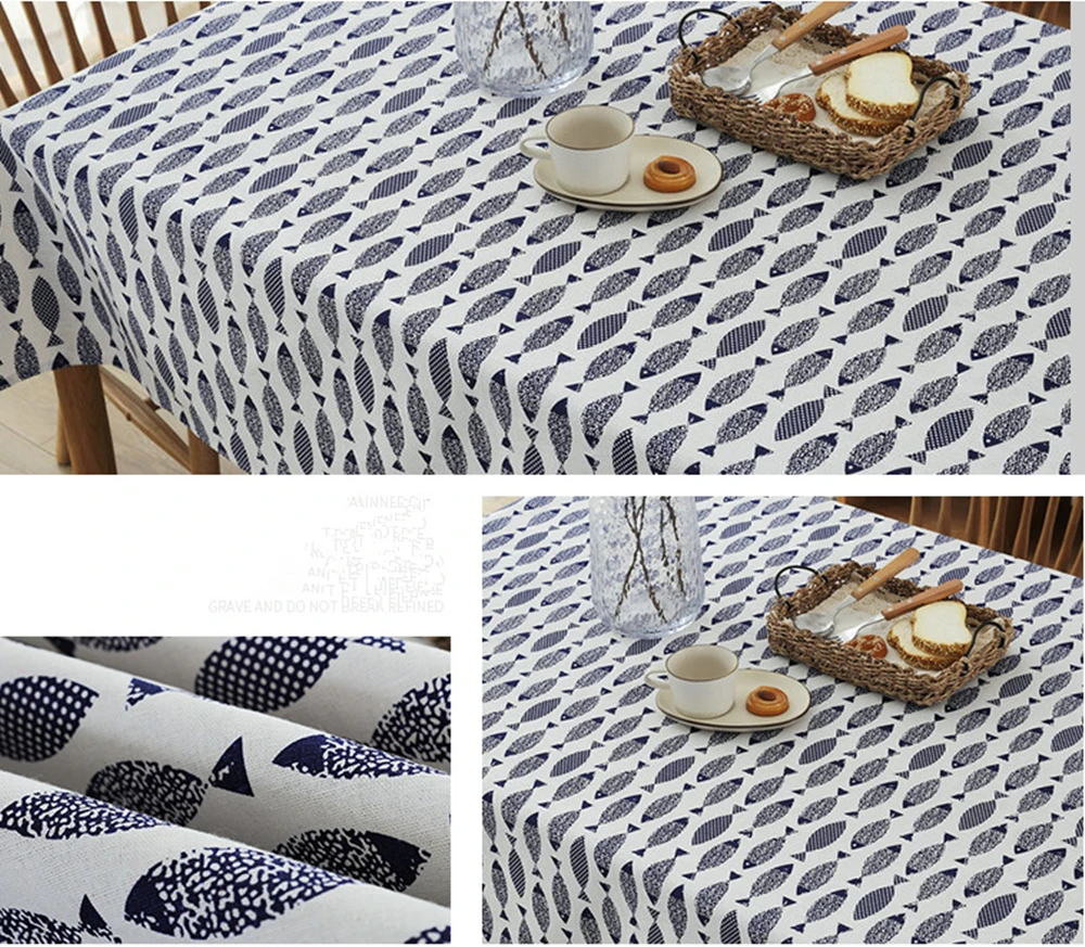 Новая скатерть из хлопка и льна с принтом домашняя индивидуальная Европейская