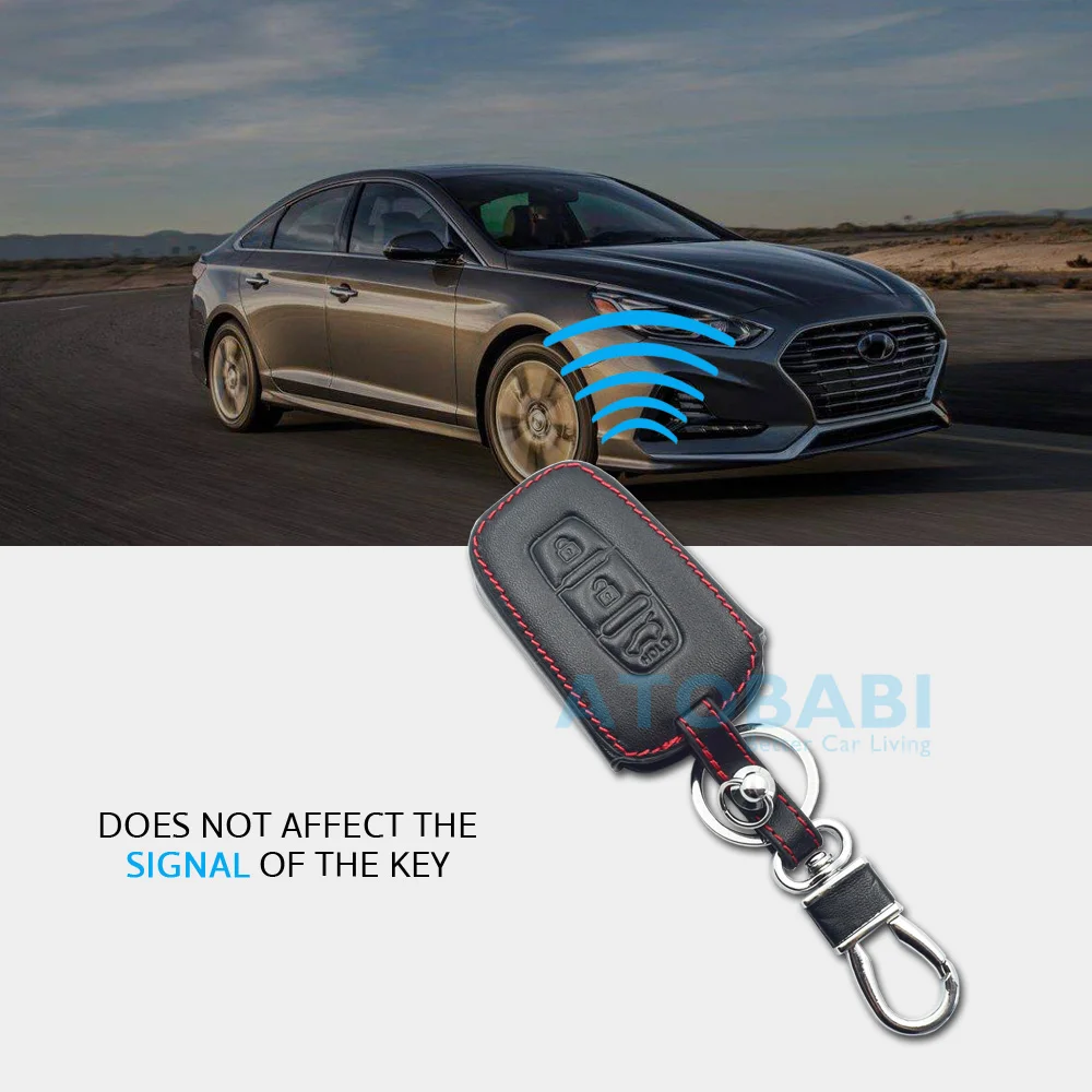 Кожаный чехол для ключей для автомобиля hyundai Solaris Sonata Veloster Elantra IX35 I30 Kia Soul Sportage Sorento Forte дистанционный чехол-брелок