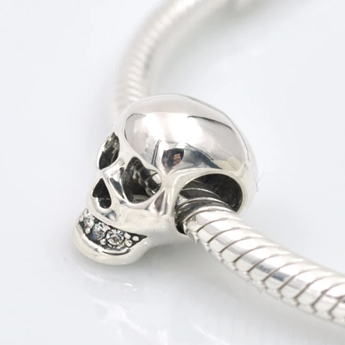 Новые оригинальные бусины подвески в виде черепа сердца с кубическим цирконием