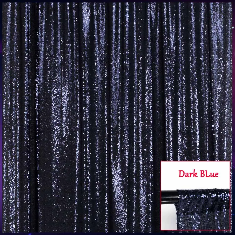 Navy Blue 120x300 см фоны с серебряными блестками, блестящая занавеска с блестками, фон для свадебной фотосъемки, фон для фотосъемки, Вечерние Декорации - Цвет: Navy Blue