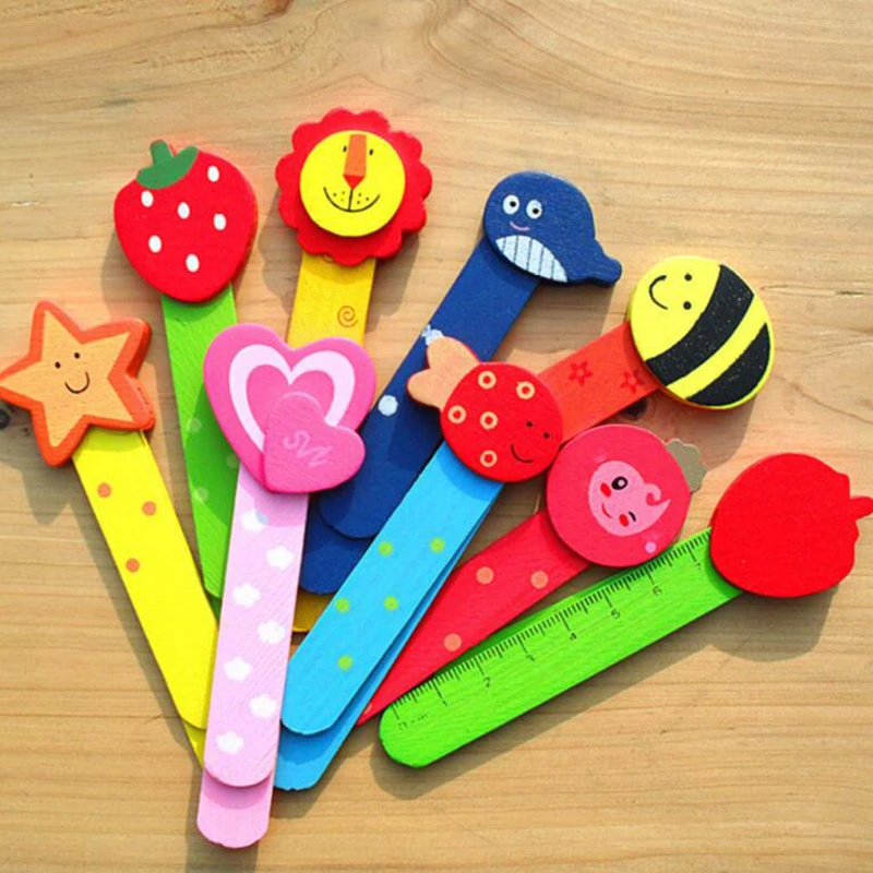 Новинка 20 шт./лот новые канцелярские товары деревянные Мультяшные закладки весы