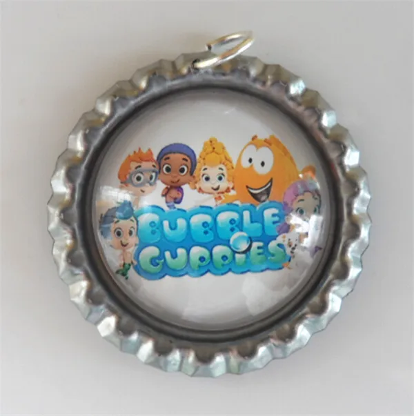 Top selling 10pcs/lot Handmade chunky bottle cap charm pendant trendy bubblegum cartoon character for kids necklace | Украшения и