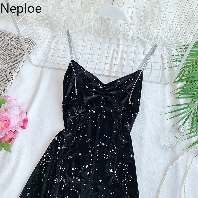 Neploe/яркое шелковое женское платье с блестками Лето 2019 новинка v образный вырез