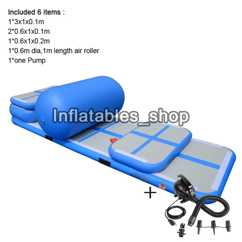 Бесплатная доставка от двери до набор (6 шт.) надувной гимнастический коврик для