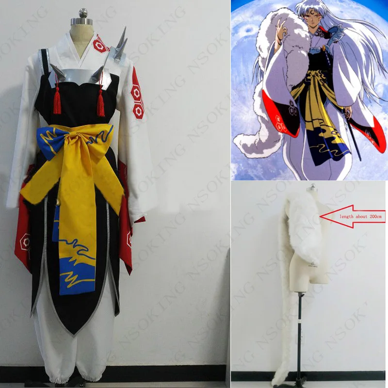 Аниме Inuyasha Sesshoumaru Косплей Костюм с хвостом | Тематическая одежда и униформа