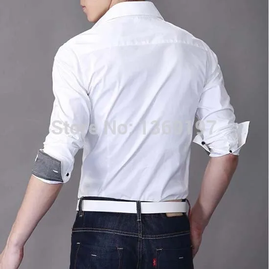 Fashion Mens Luxury Casual Sexy Slim Fit Stylish Long sleeve Dress Shirts 2 Colours Size M~XXXL MN473*02 | Мужская одежда