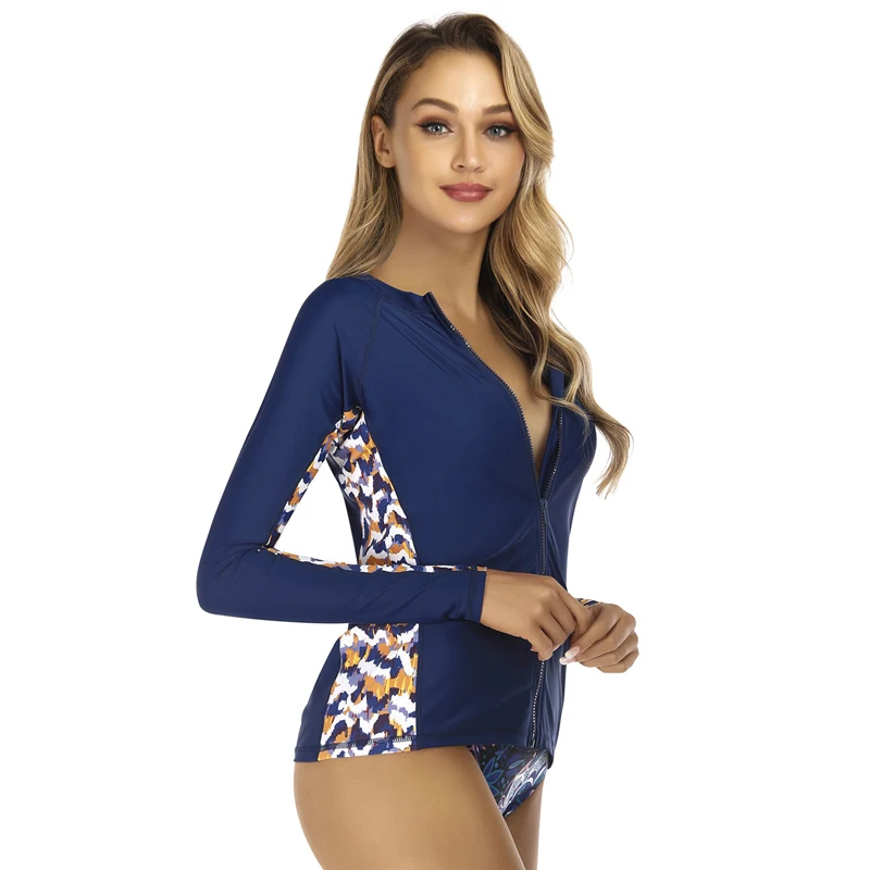 Женский купальник с длинным рукавом AXESEA купальный костюм для серфинга топ на