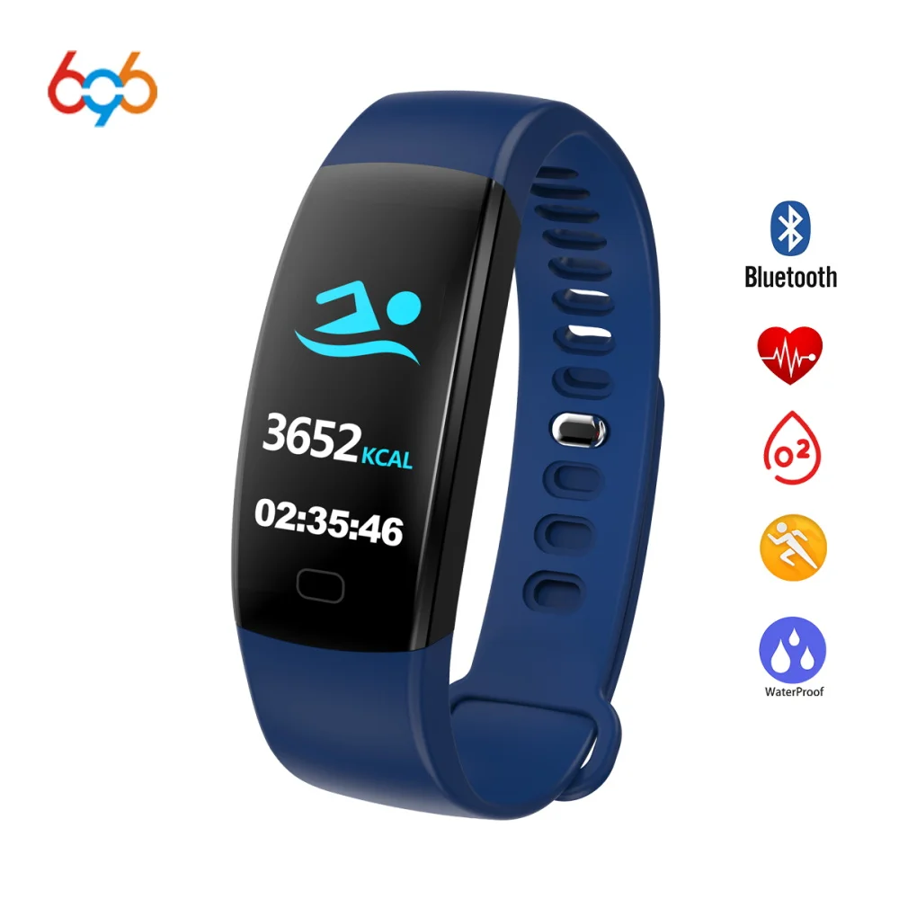 696 умный Браслет F64HR Smartband gps водонепроницаемый монитор сна фитнес браслет умные