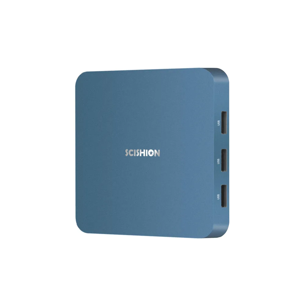 Новое поступление Android 8 1 ТВ коробка SCISHION AI одного голоса Управление RK3328 2G/16G BT4.0 USB