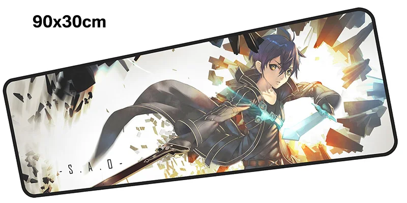 Sword Art онлайн геймерский коврик для мыши 900x300X3 мм игровой коврик для мыши большой лучший ноутбук ПК Аксессуары ноутбук padmouse эргономичный коврик