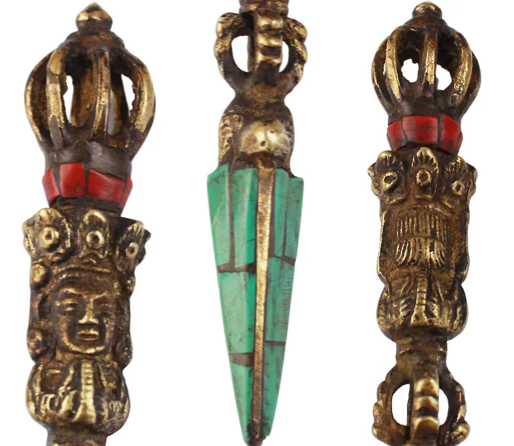 15 см медный тибетский буддийский Тантрический аддер Ваджра пуба пестик