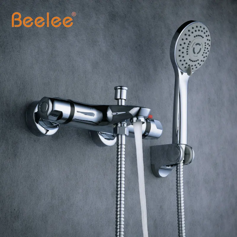 Beelee новый смеситель для душа в ванную комнату термостатический хромированный с