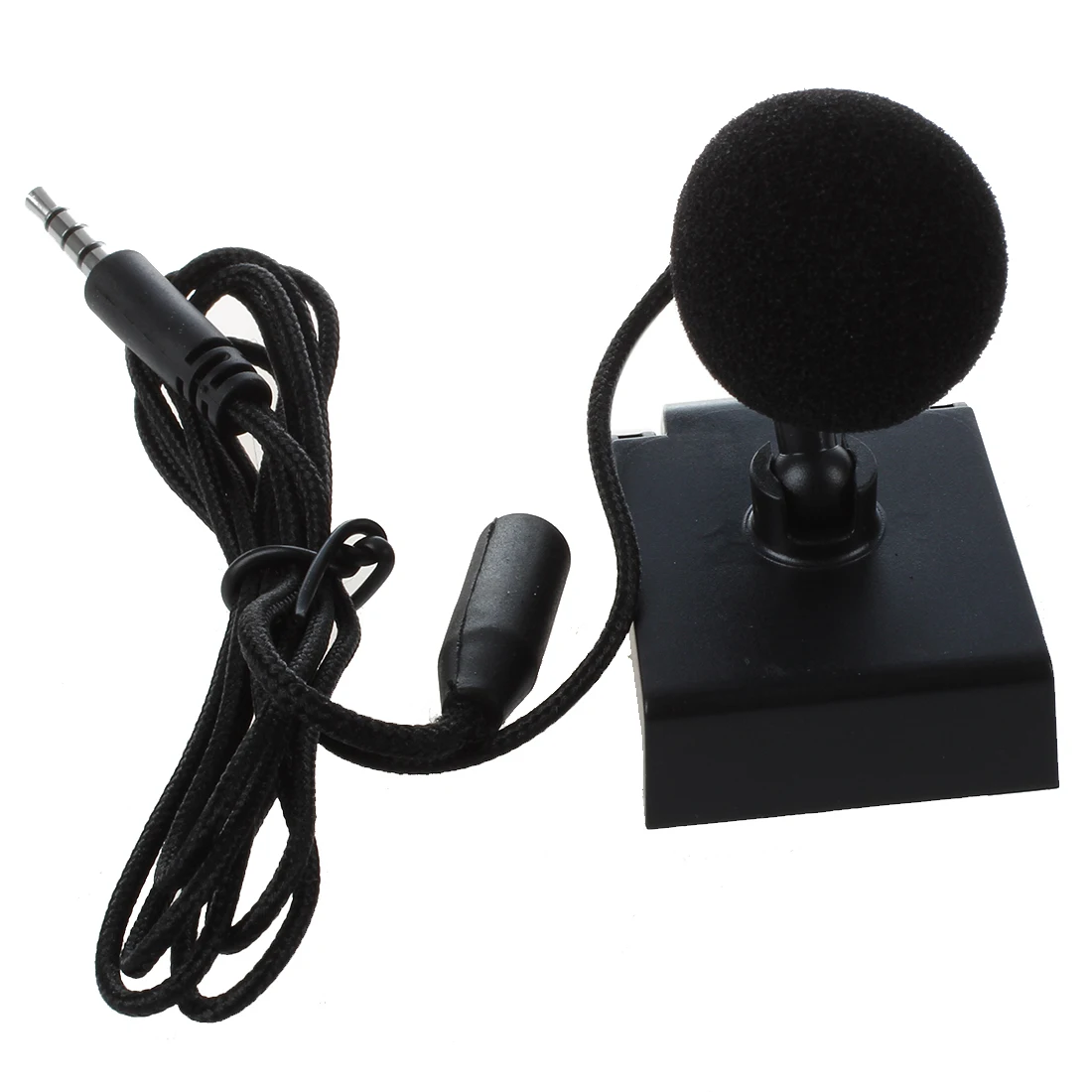 Mini hand microphone for voice recording Internet chat on smartphone notebook or tablet with 3.5 mm mic cable and stand |