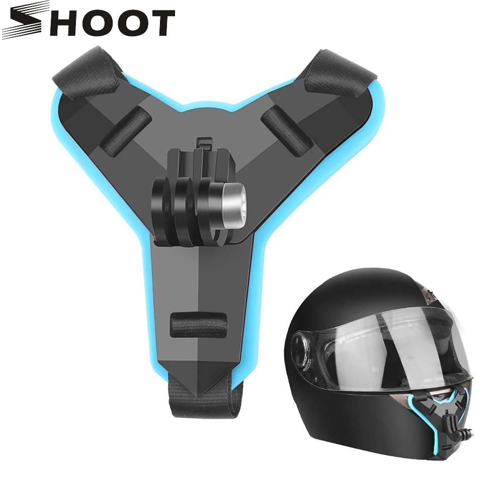 Крепление для мотоциклетного шлема SHOOT Hero 9 8 7 5 Black 4 Dji Osmo Xiaomi Yi 4K Sjcam Eken Go Pro 7|Чехлы