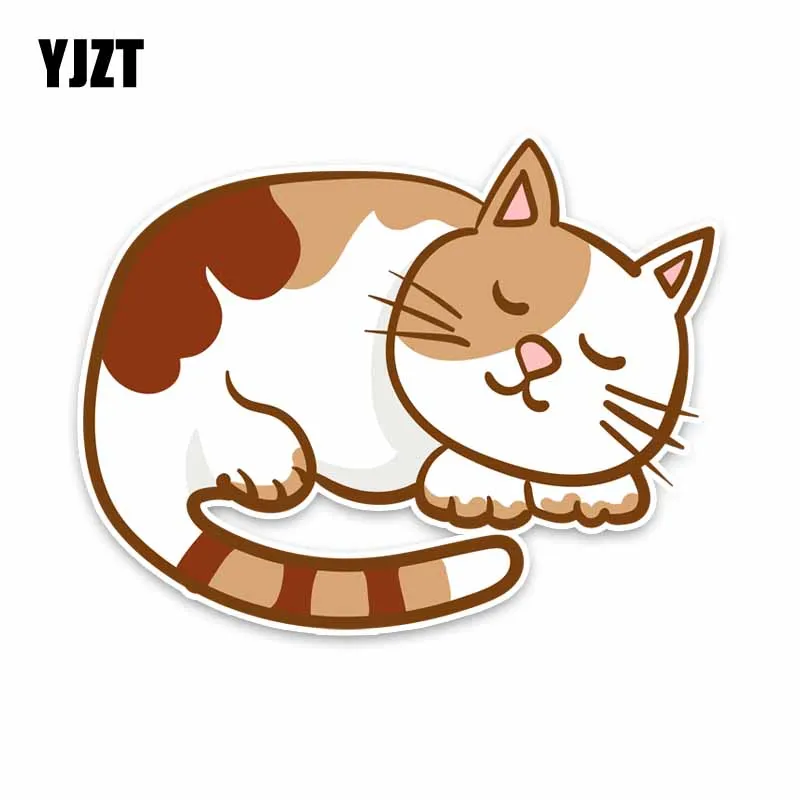 

YJZT, 16,3 см * 12,5 см, наклейка с милыми животными, кошками, цветная Автомобильная наклейка из ПВХ 5-1379